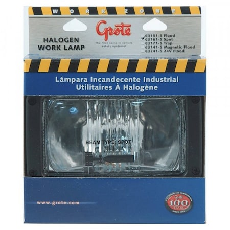 Grote Clr-Spot- Rect. Halogen Work-Retail Pk, 63161-5 63161-5